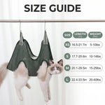 Cats Grooming Hammock Cat Dog Nail Trimming Restraint Bag Anti-Scratch Sling for Small Medium Dogs Adjustable Hanging Helper
