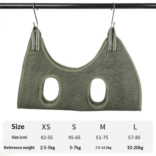 Cats Grooming Hammock Cat Dog Nail Trimming Restraint Bag Anti-Scratch Sling for Small Medium Dogs Adjustable Hanging Helper