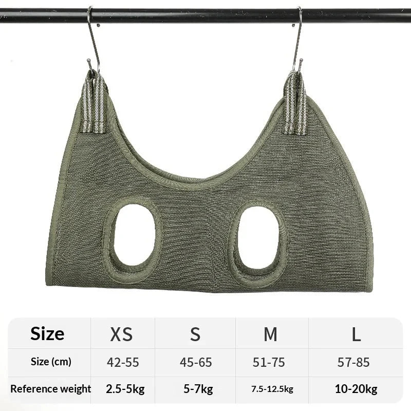 Cats Grooming Hammock Cat Dog Nail Trimming Restraint Bag Anti-Scratch Sling for Small Medium Dogs Adjustable Hanging Helper