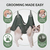 Cats Grooming Hammock Cat Dog Nail Trimming Restraint Bag Anti-Scratch Sling for Small Medium Dogs Adjustable Hanging Helper