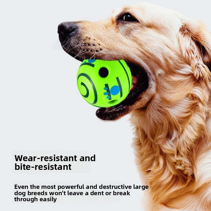 Interactive Rolling Squeaky Ball Dog Toy