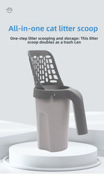 All-in-one portable cat litter scoop