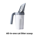 All-in-one portable cat litter scoop
